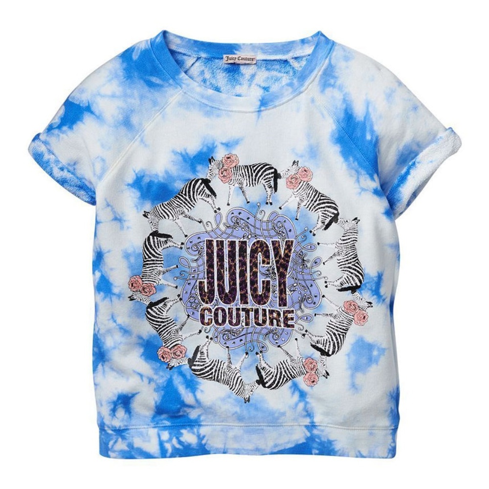 Juicy Couture‎ Top Zebra Graphic Tie Dye NWT